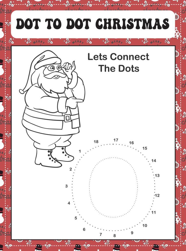 Dot to Dot Christmas Alphabet vector