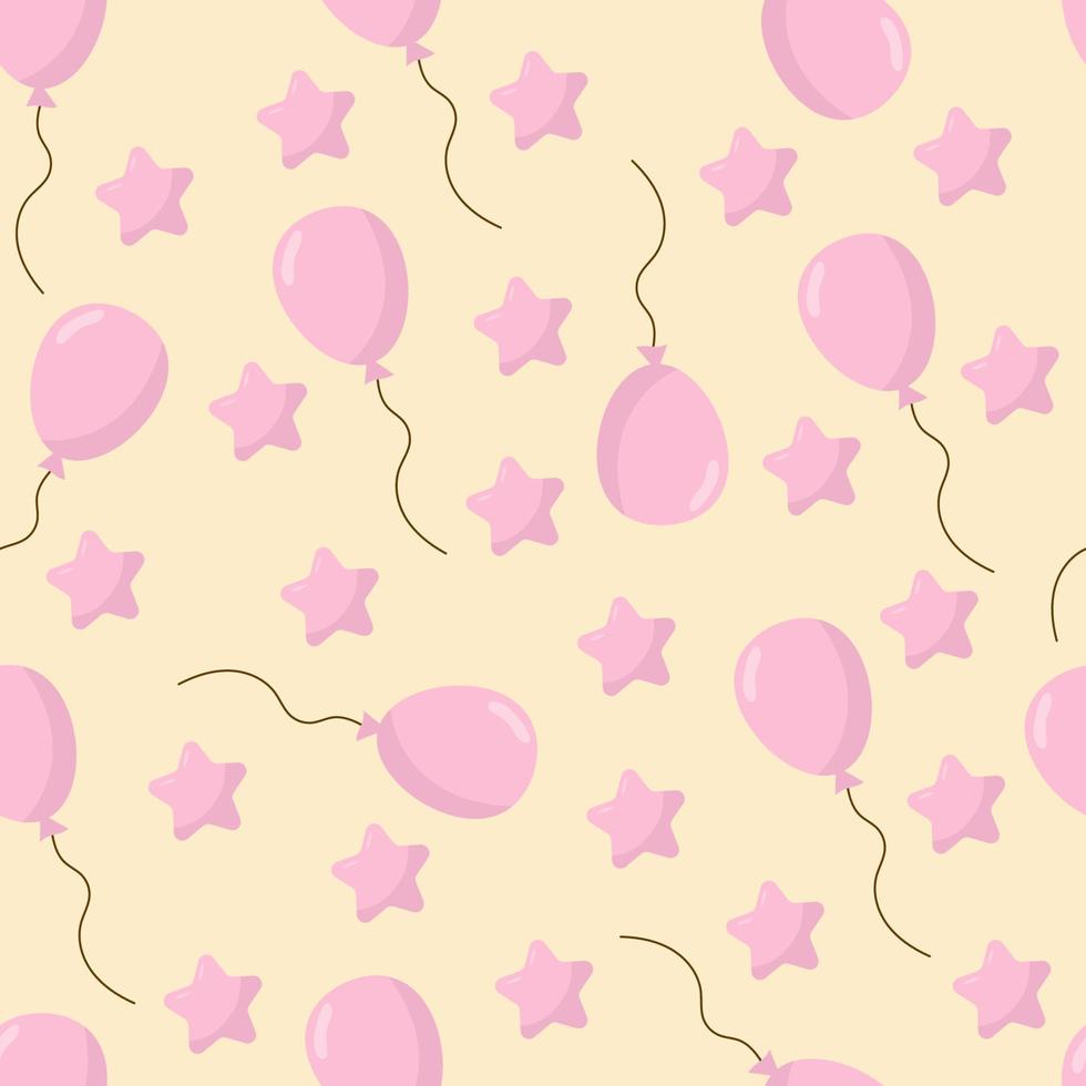 fondo transparente con globos de fiesta de diferentes colores ideal para baby shower.globos de aire vector de patrones sin fisuras. fondo amarillo
