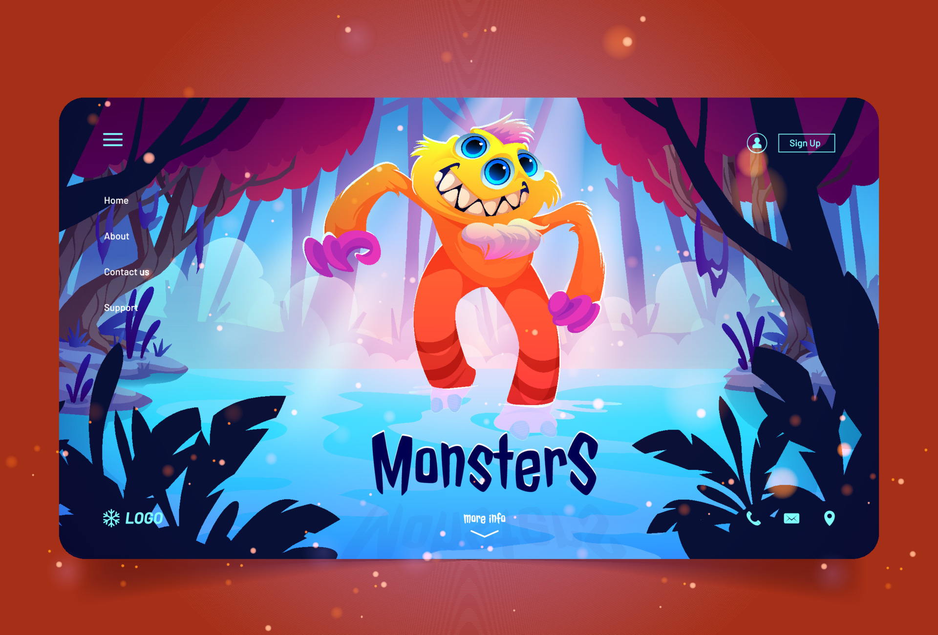 Monsters Cartoon Landing With Strange Funny Animal 13515130 Vector Art monsters-cartoon-landing-with-strange-funny-animal-13515130-vector-art