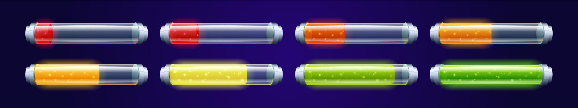 indicador de los niveles de carga de energía de la batería vector