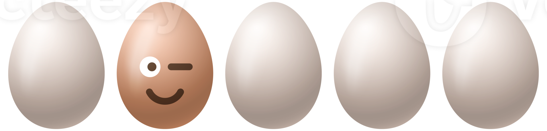 felices pascuas, huevos de pascua con linda ilustración de cara de emoji sonriente png