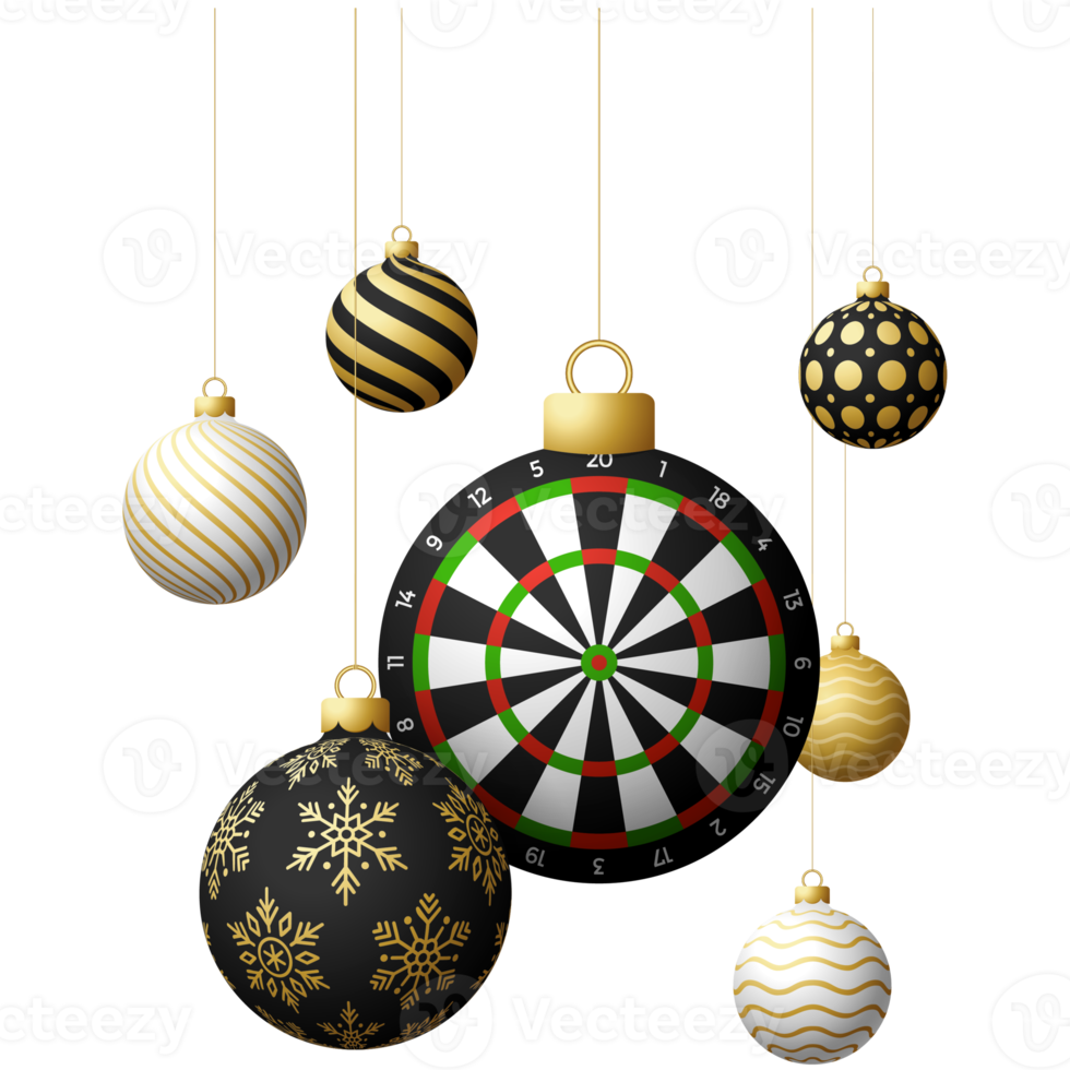 darts dartboard christmas bauble isolated graphic png