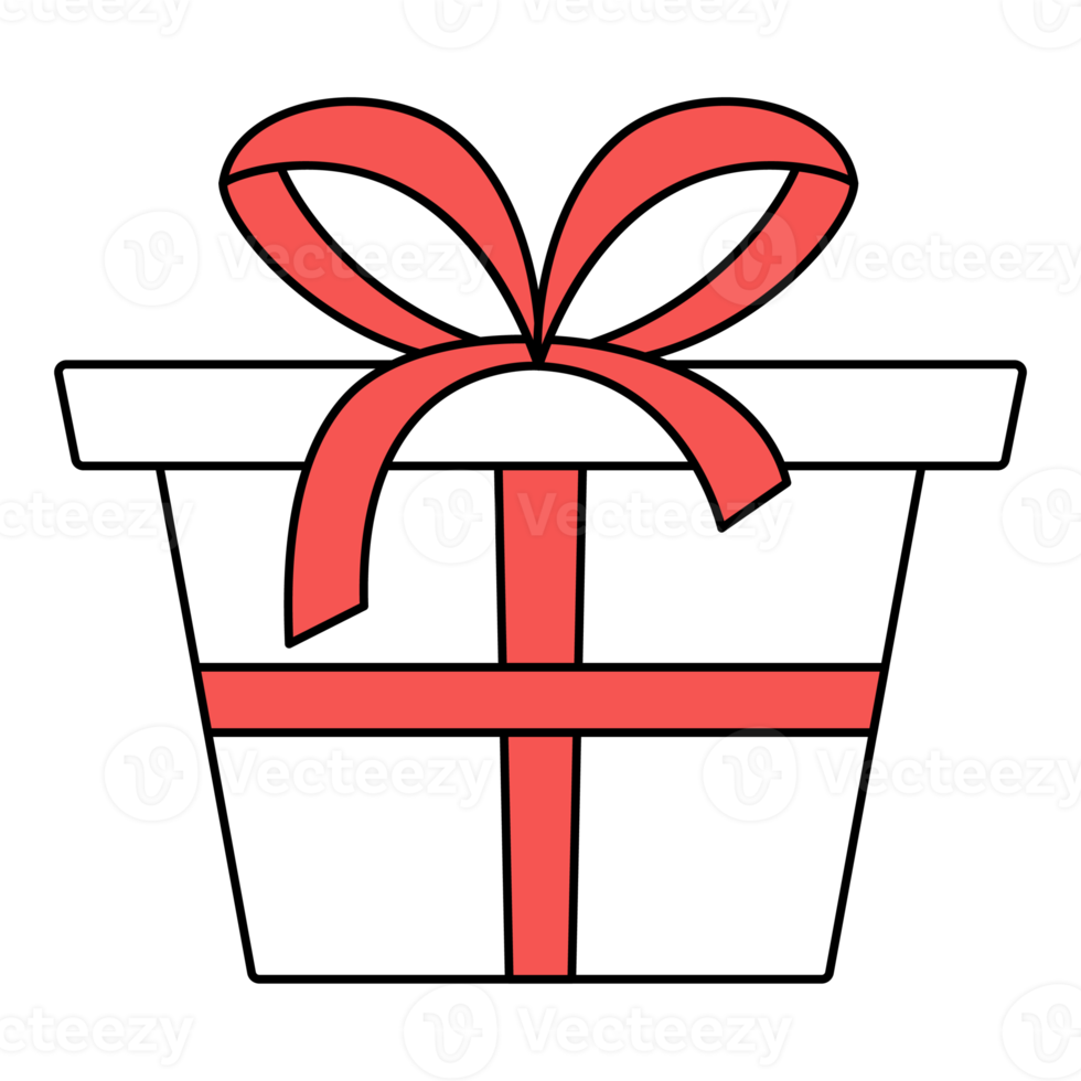 flache illustration der weihnachtsgeschenkbox png