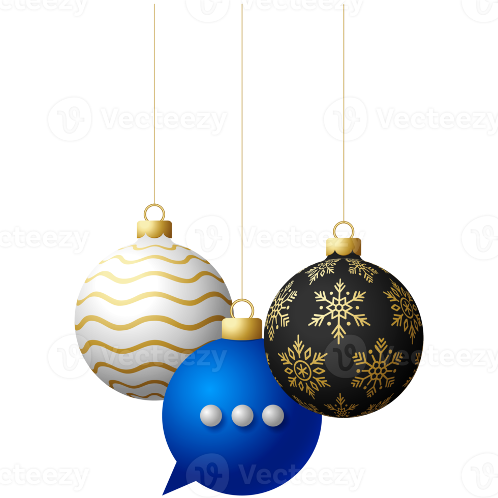 christmas chat speech bubble bauble png