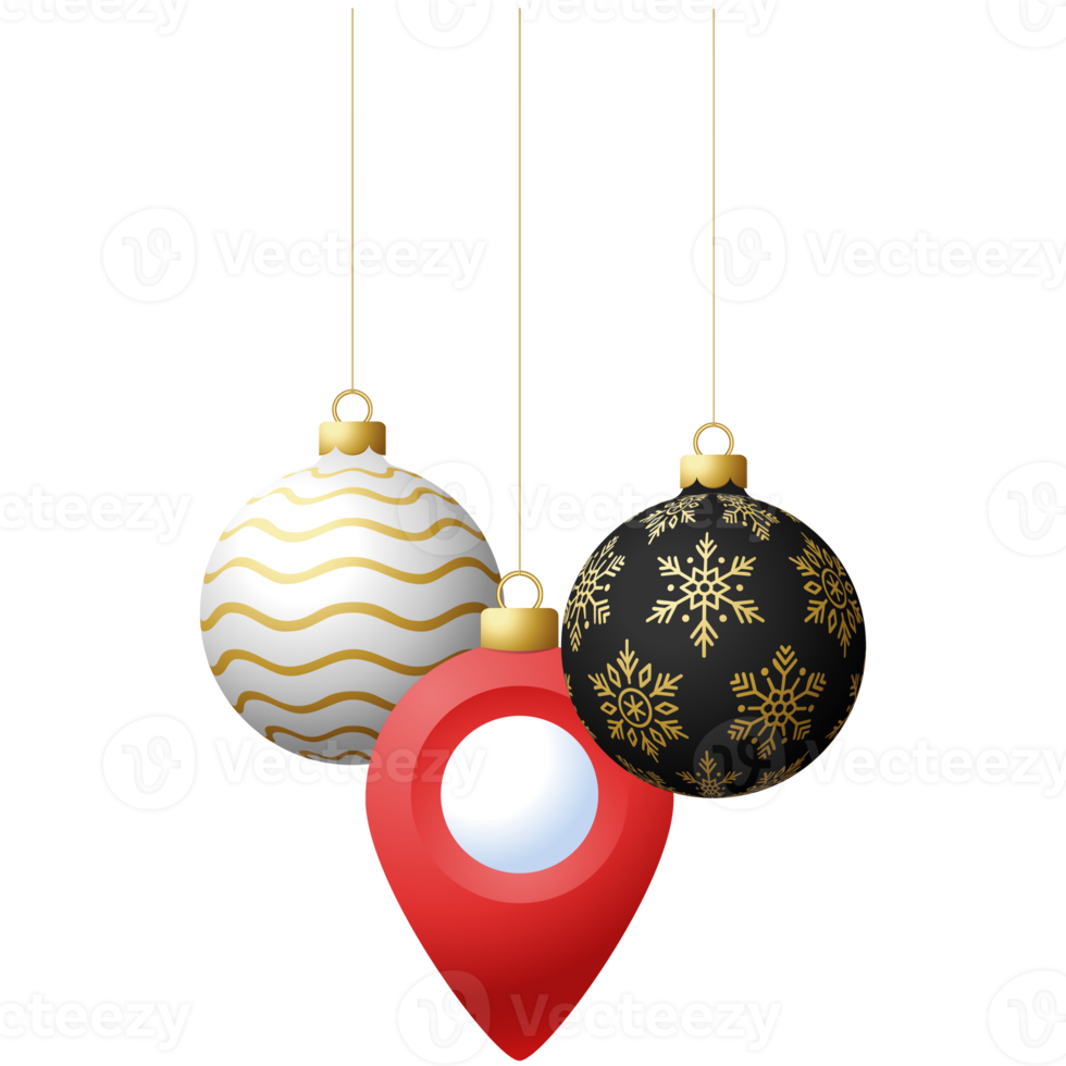 location pin christmas bauble png