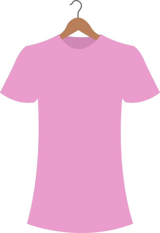 Pink shirt, illustration, vector on white background.