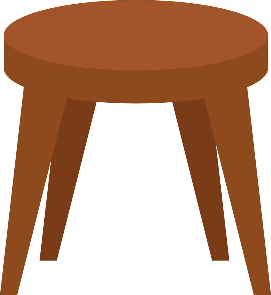 Small wooden chair, illustration, vector on a white background