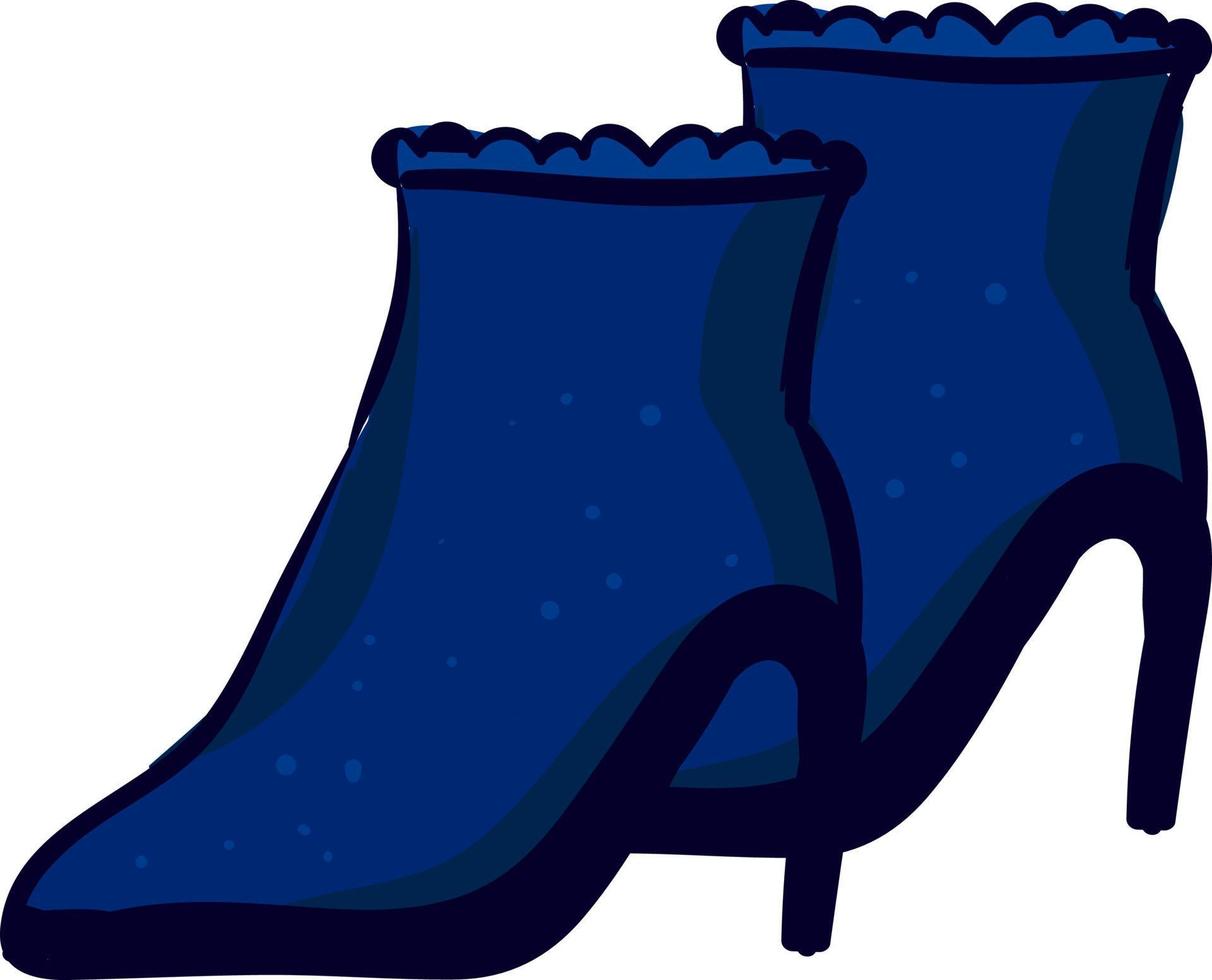 zapatos azules, ilustración, vector sobre fondo blanco.