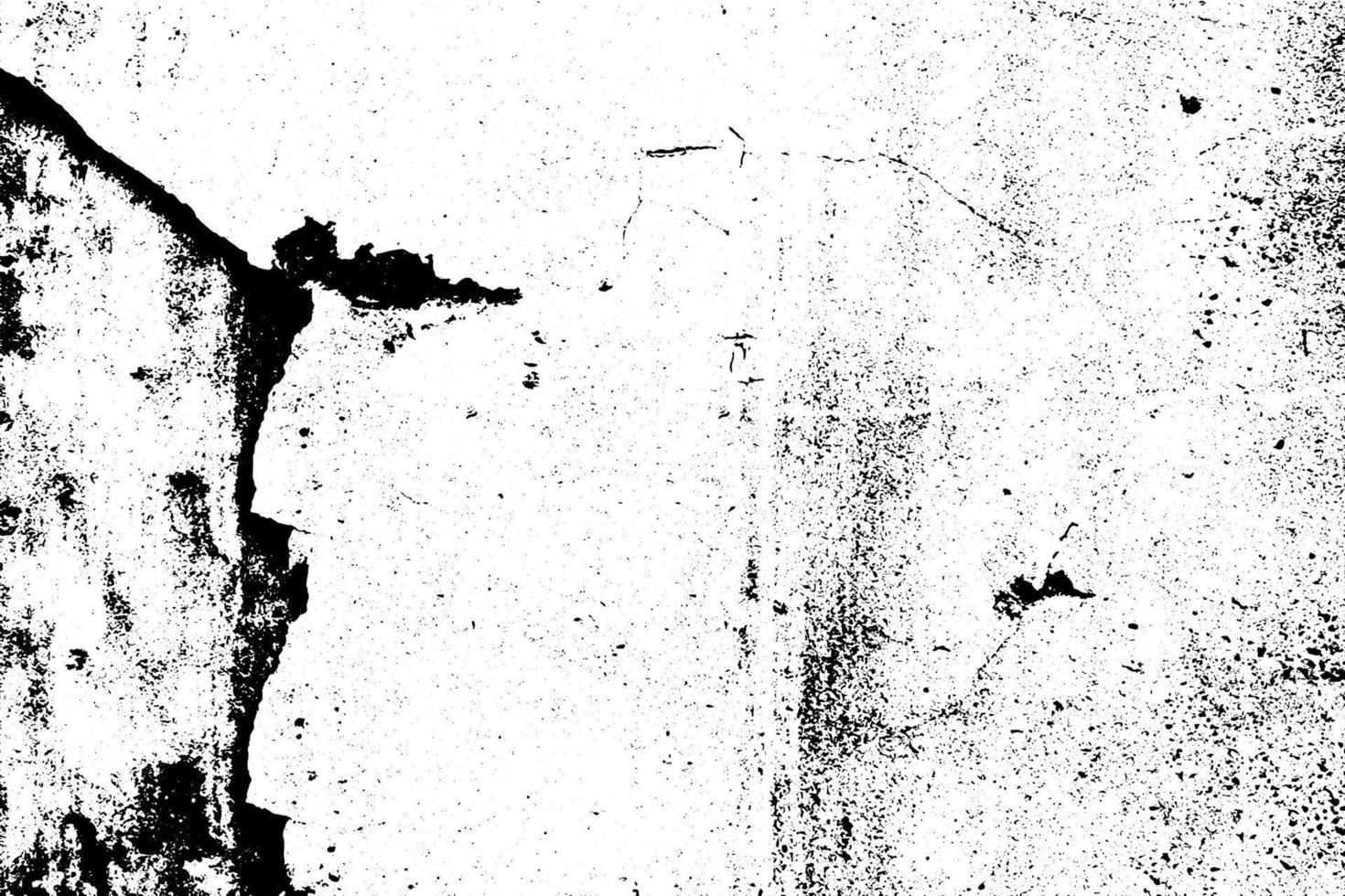 Vector monochome texture old wall cracked effect overlay.Grunge abstract background.