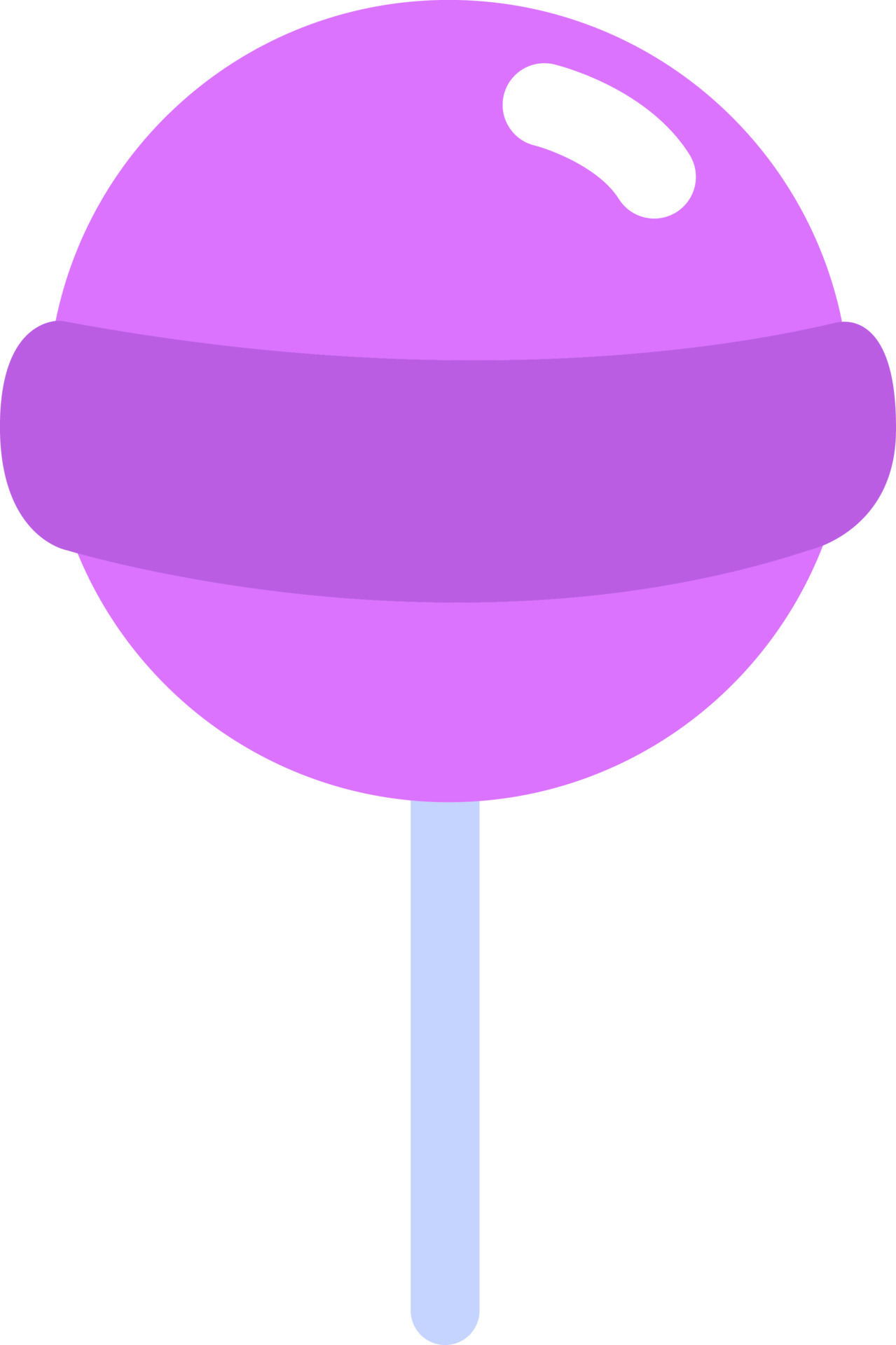Small purple lollipop, illustration, vector, on a white background