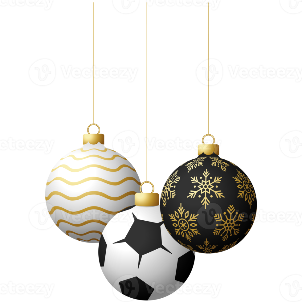 soccer sport christmas ball bauble isolated png