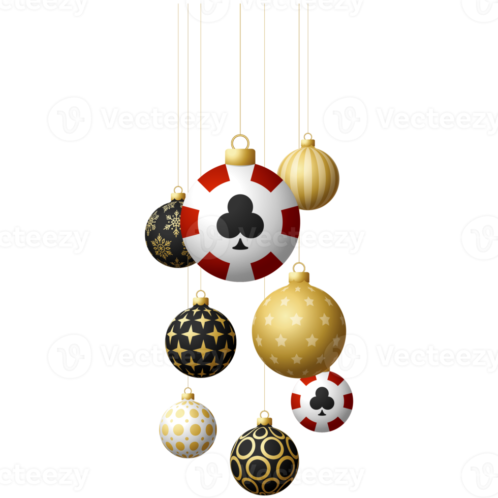 casino poker chip christmas bauble png