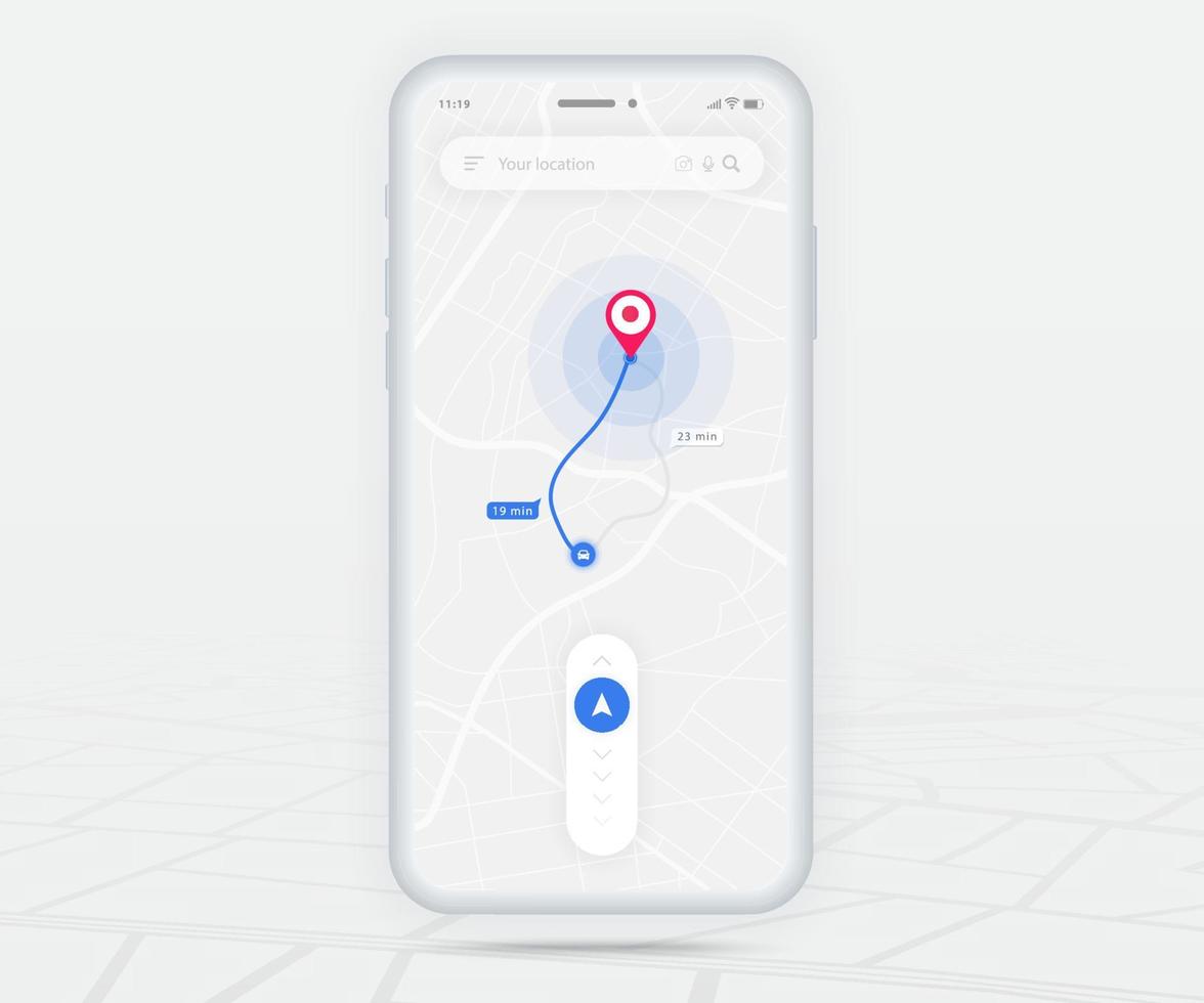 Map GPS navigation app ux ui concept, Mobile map application, Smartphone App search map navigation, Technology map, City navigate maps, City street, gps tracking, Location tracker, Vector illustration