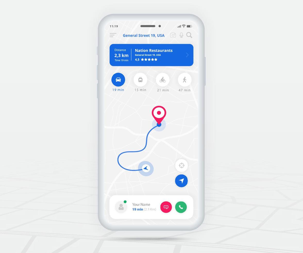 Map GPS navigation app ux ui concept, Mobile map application, Smartphone App search map navigation, Technology map, City navigation maps, City street, gps tracking, Location tracker, Vector