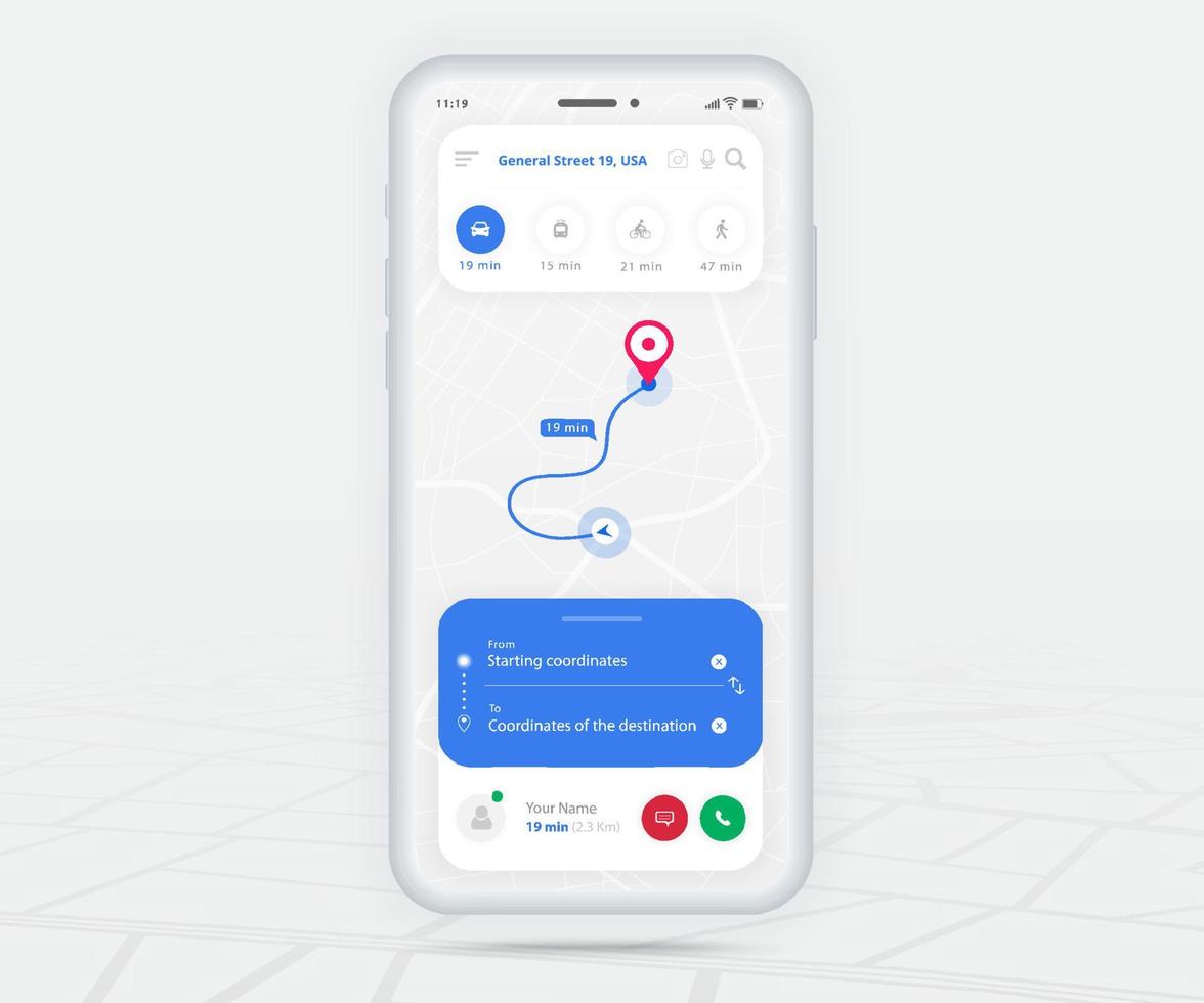 Map GPS navigation app ux ui concept, Mobile map application, Smartphone App search map navigation, Technology map, City navigation maps, City street, gps tracking, Location tracker, Vector