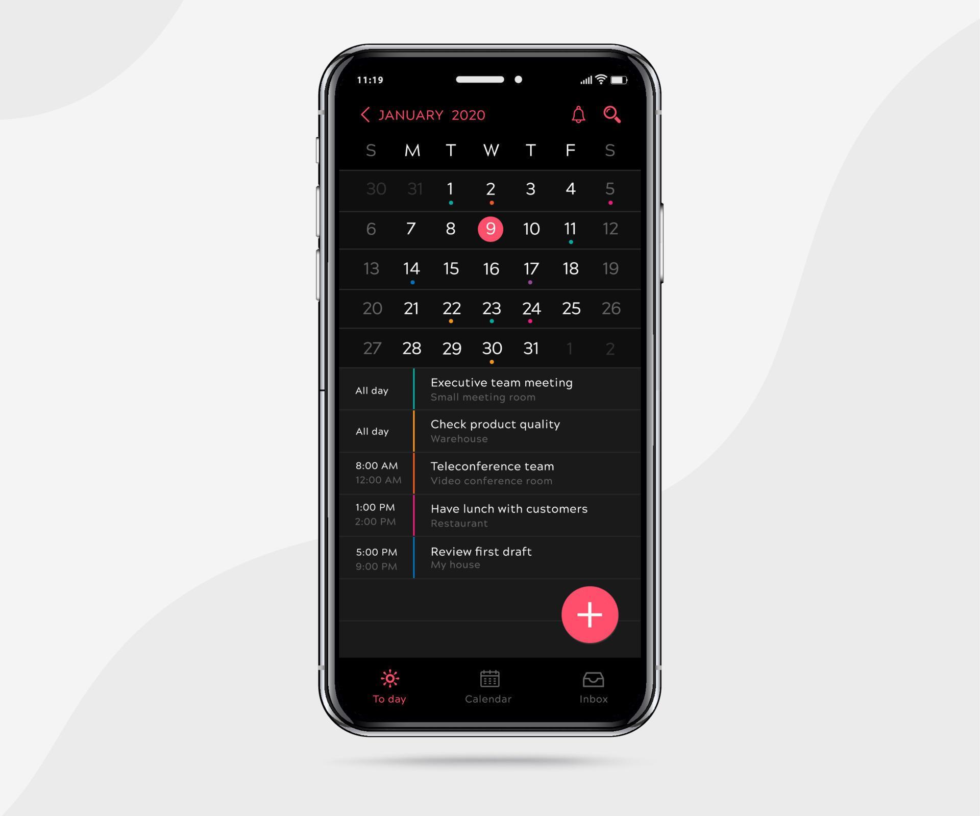 Mobile app calendar planner concept Appointment calendar template UI Mobile app calendar planner concept Appointment calendar template UI