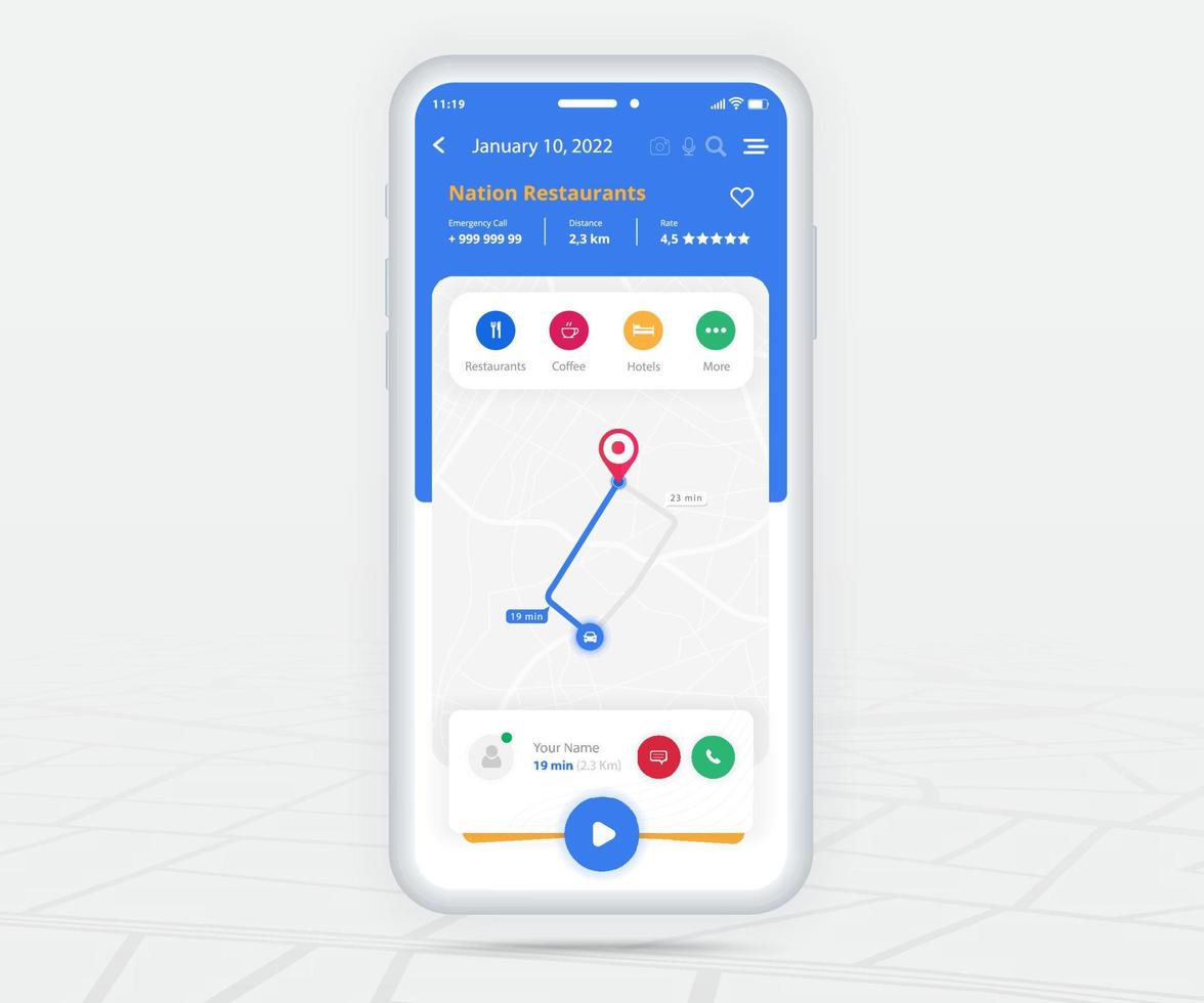 Map GPS navigation app ux ui concept, Mobile map application, Smartphone App search map navigation, Technology map, City navigation maps, City street, gps tracking, Location tracker, Vector