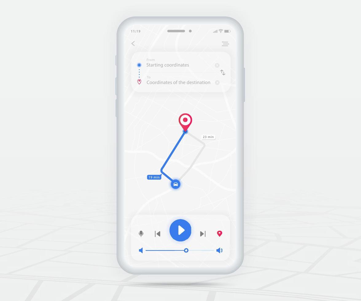 Map GPS navigation app ux ui concept, Mobile map application, Smartphone App search map navigation, Technology map, City navigation maps, City street, gps tracking, Location tracker, Vector