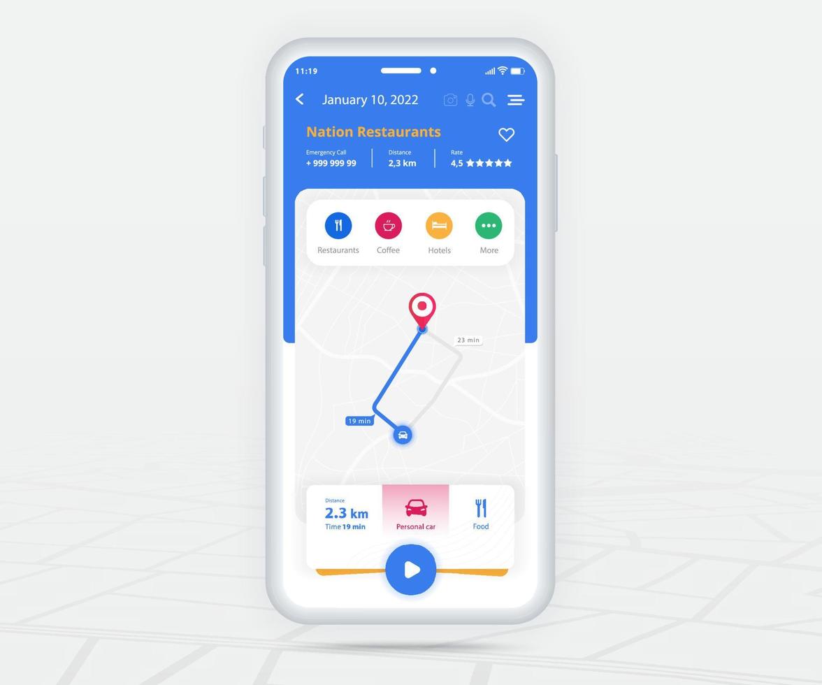 Map GPS navigation app ux ui concept, Mobile map application, Smartphone App search map navigation, Technology map, City navigation maps, City street, gps tracking, Location tracker, Vector