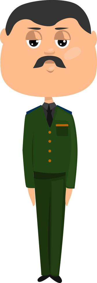 militar, ilustración, vector sobre fondo blanco