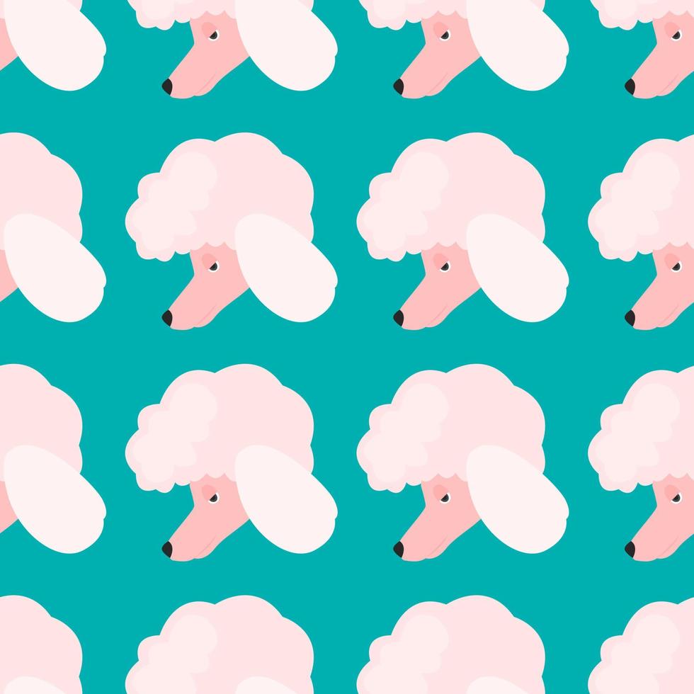 Poodle dog pattern, seamless pattern on blue background. 13516441