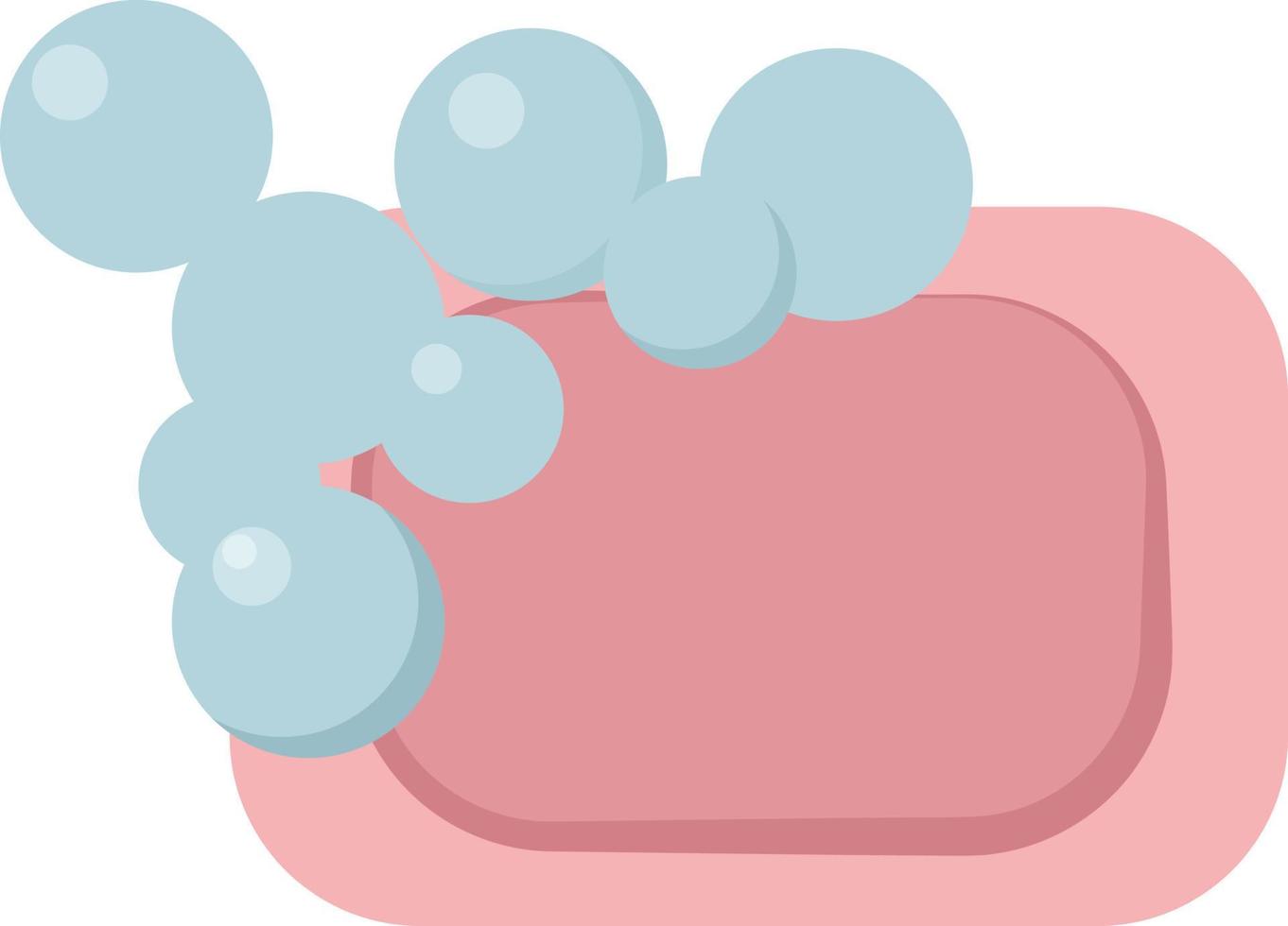 Pink soap, illustration, vector on white background.