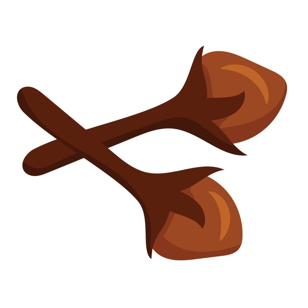 Dried spice cloves. Vector illustration isolated on white background.
