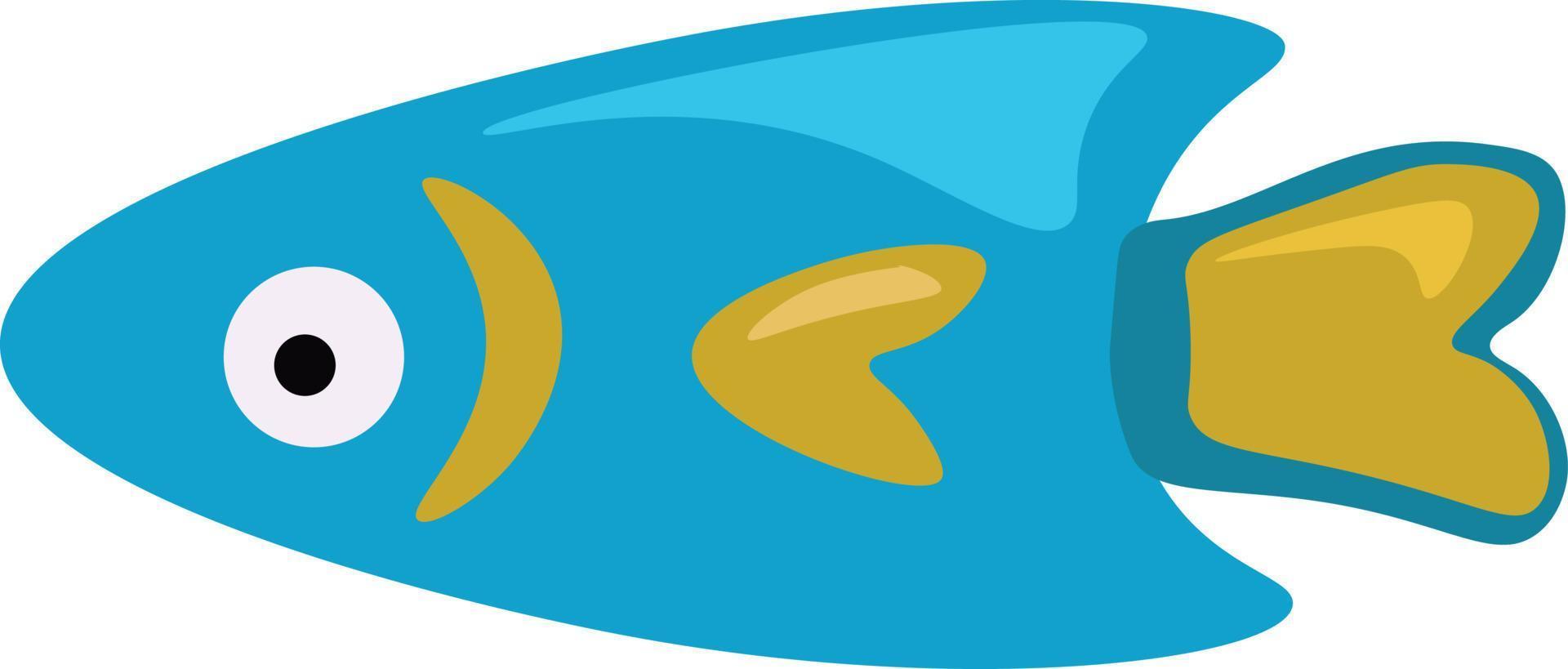 Cute fish, illustration, vector on white background.