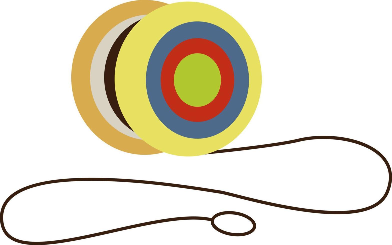 YO YO, illustration, vector on white background.