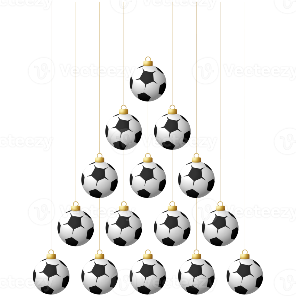 voetbal sport Kerstmis bal snuisterij geïsoleerd png