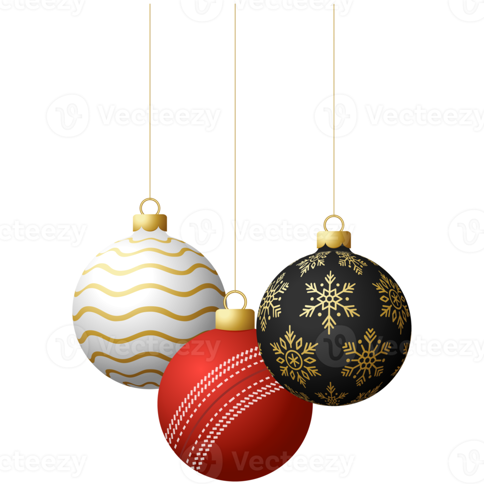 cricket sport christmas ball bauble isolated png