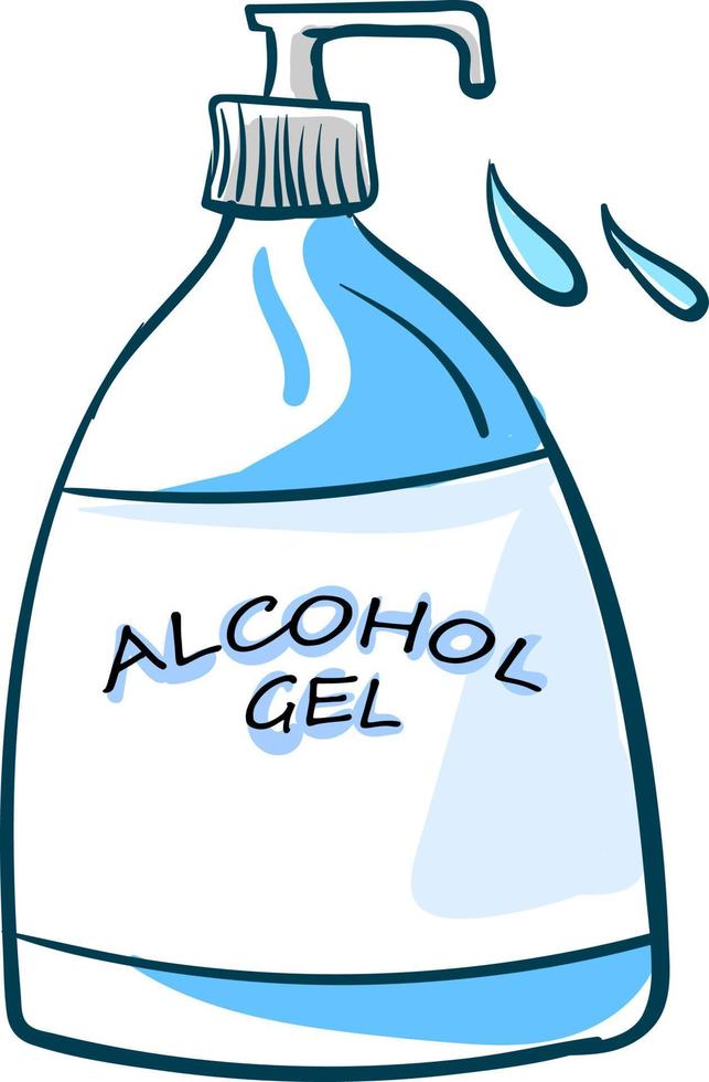 Bottle of alcohol, illustration, vector on white background