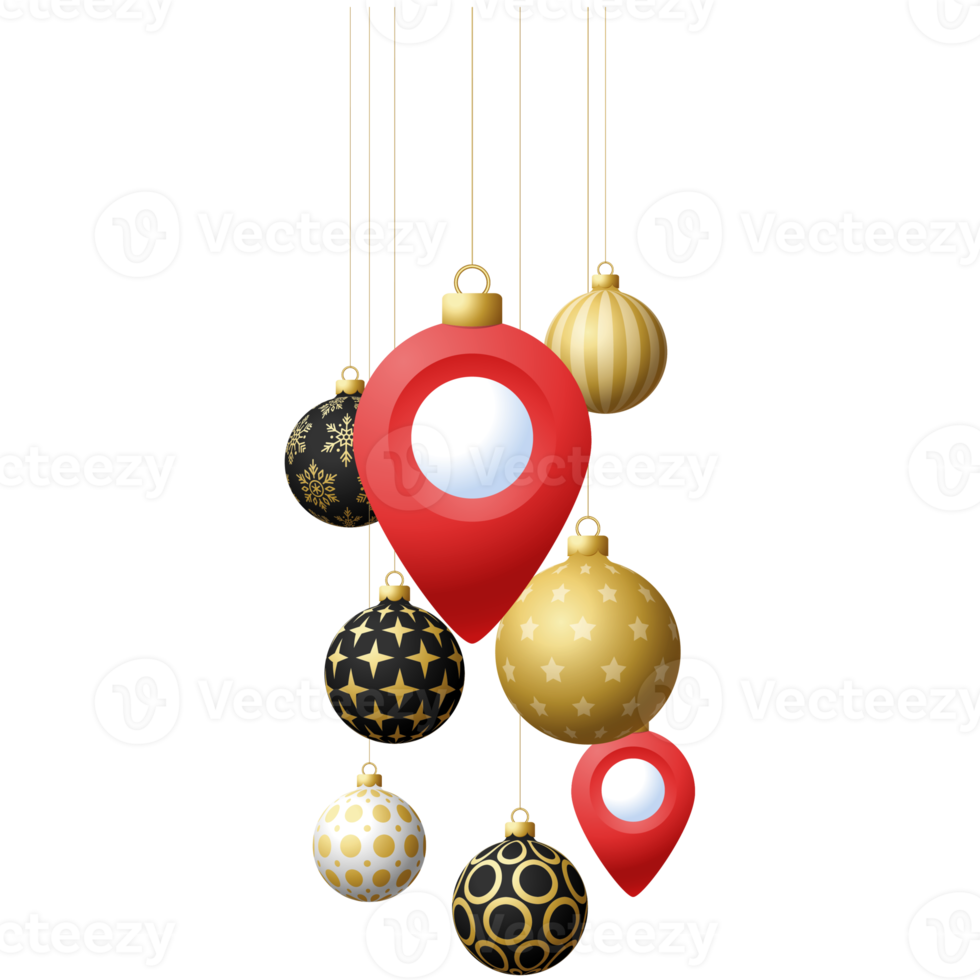 location pin christmas bauble png