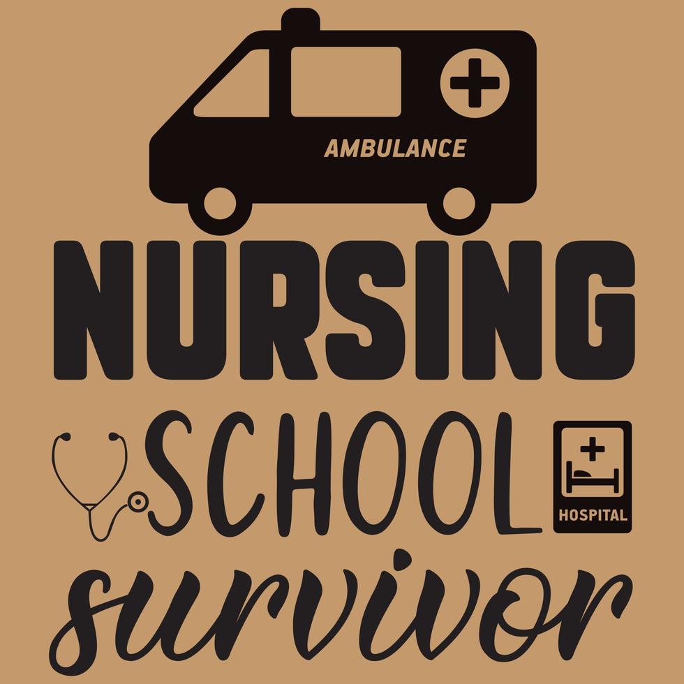 Nursing school survivor vector