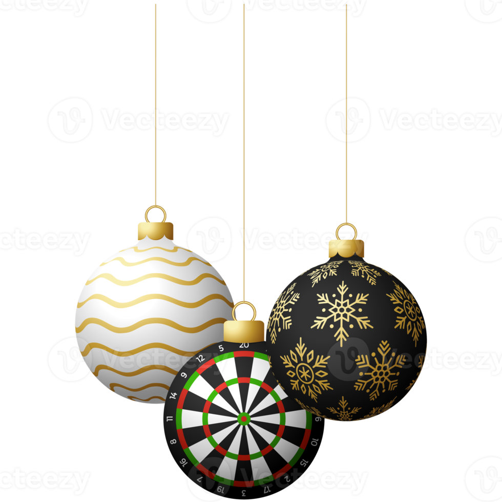 darts dartboard christmas bauble isolated graphic png