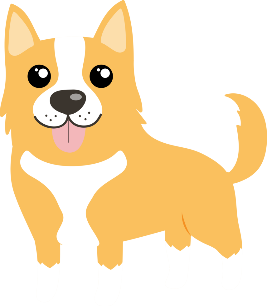 recorte de perro de dibujos animados lindo png