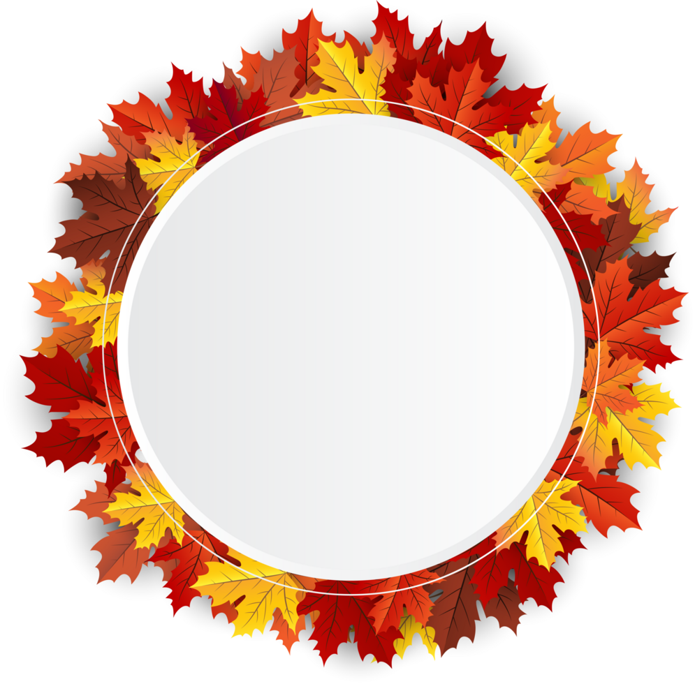Autumn Leaves Element Cropout png