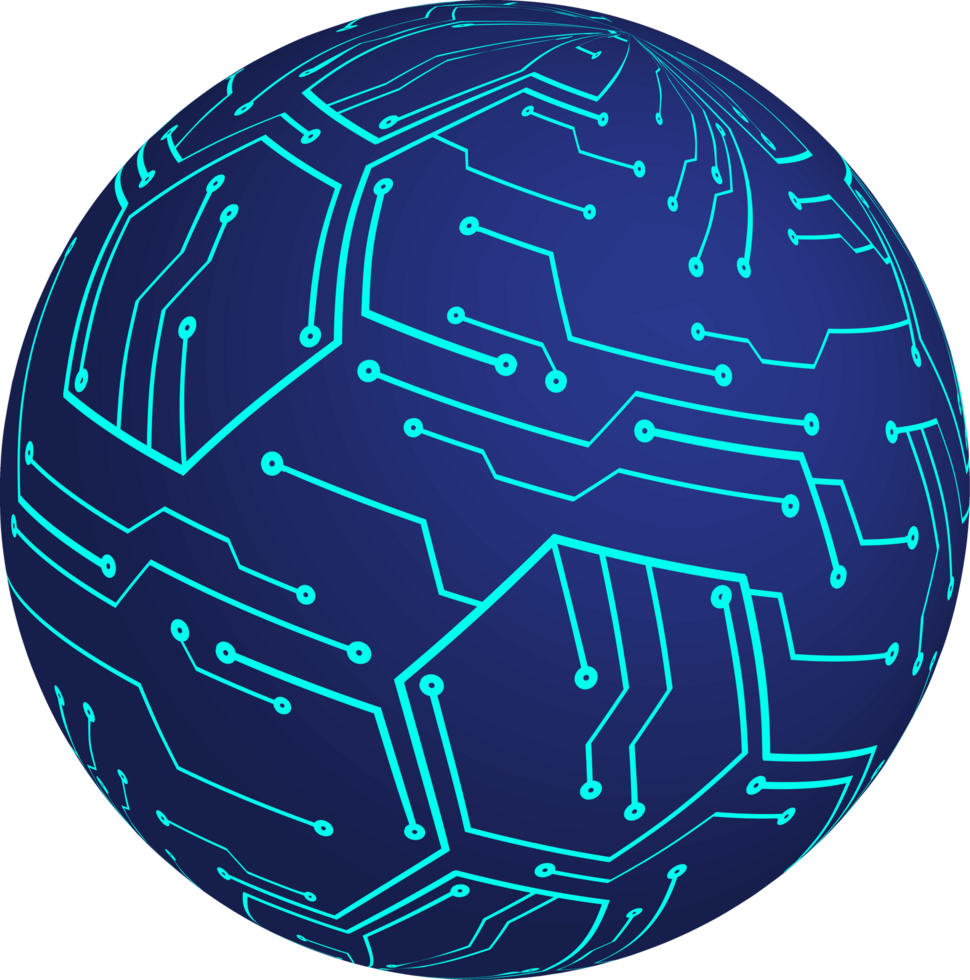 Technology globe cropout png