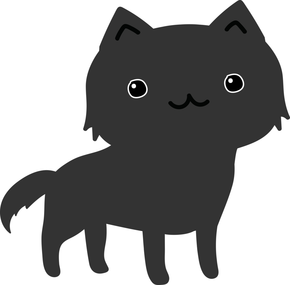 chat mignon de bande dessinée png