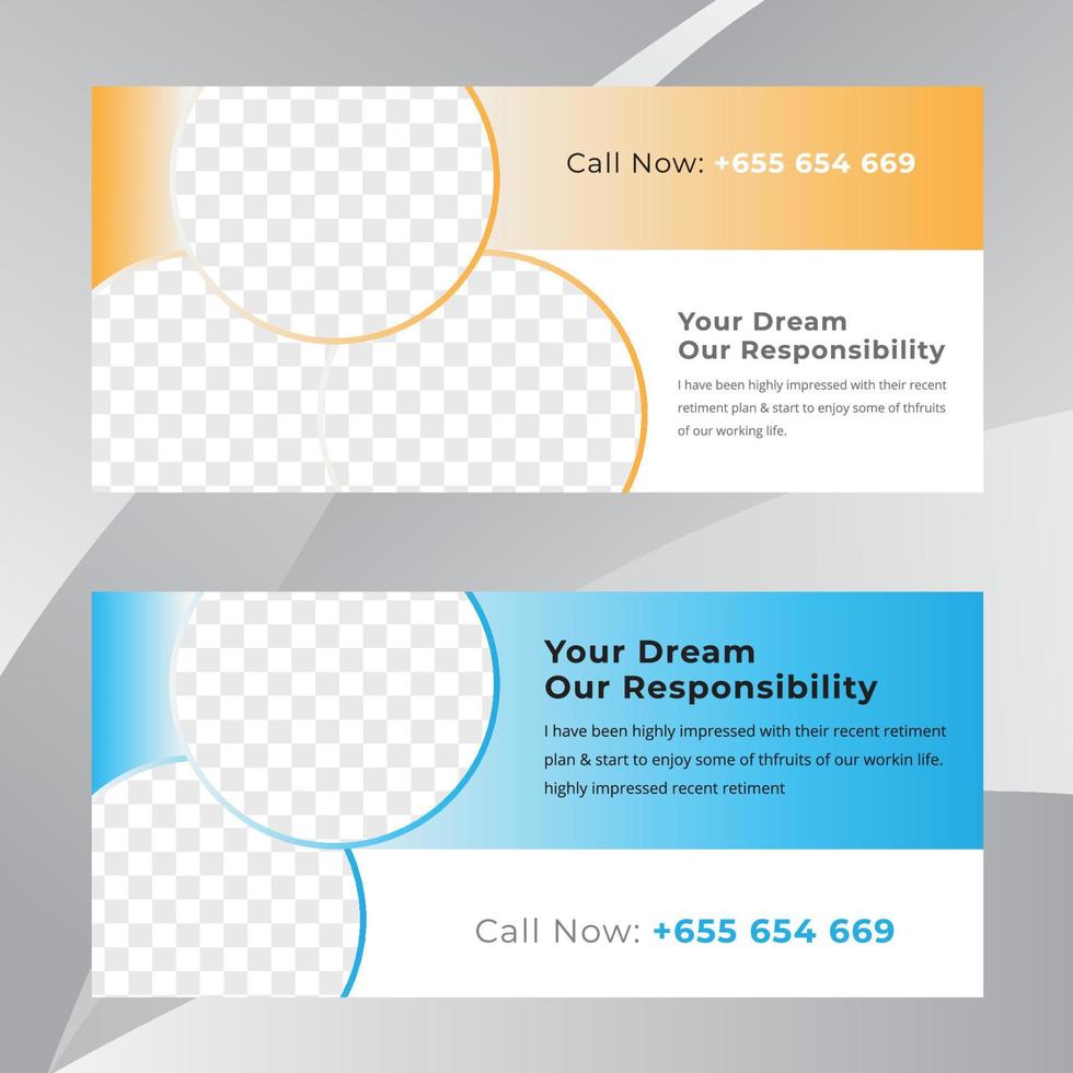 Business concept banner template vector