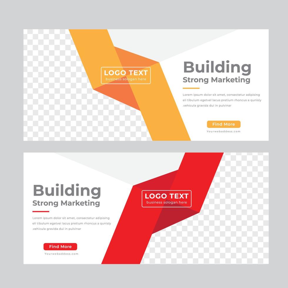 Business concept banner template vector