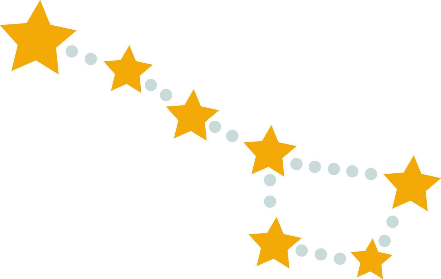 Ursa major, illustration, vector on white background.