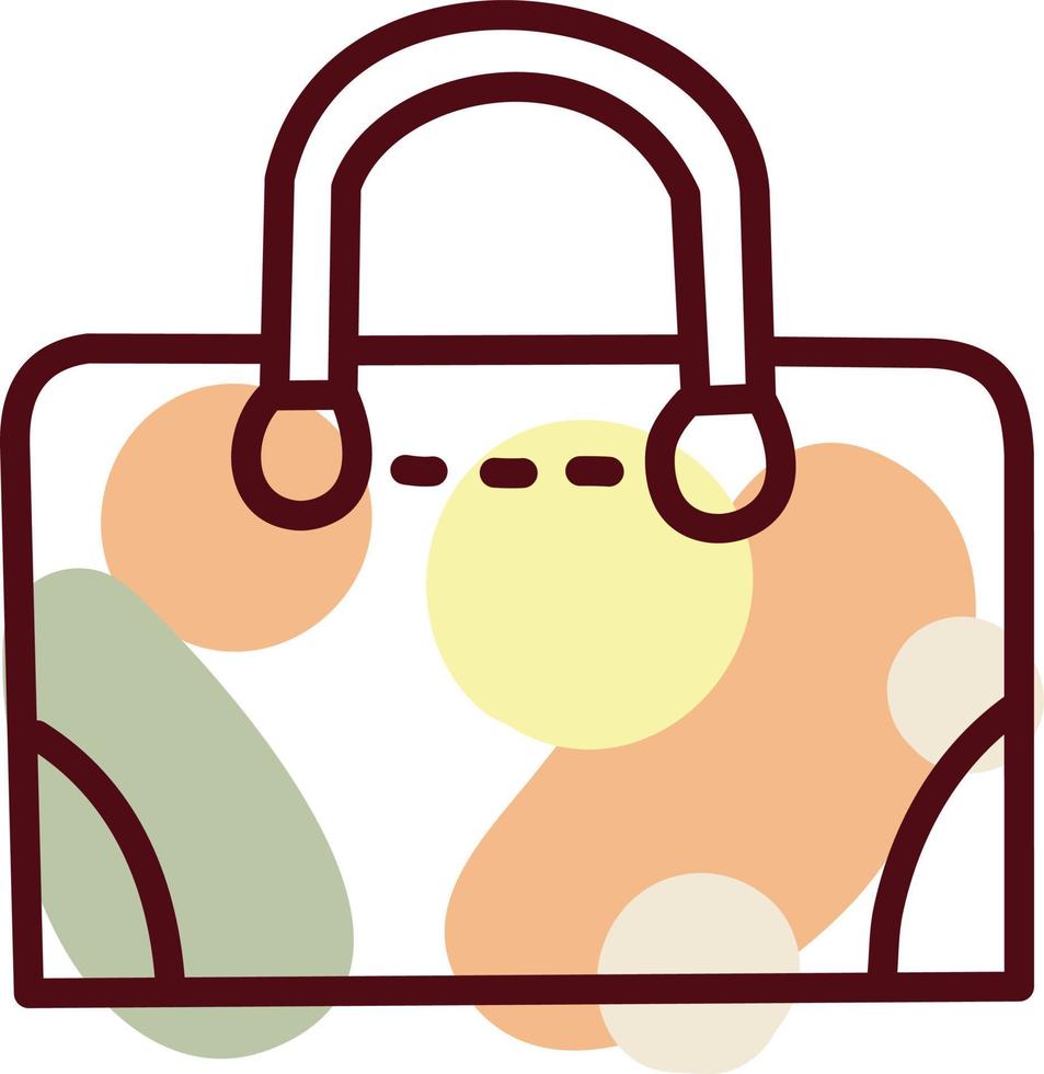 Womans pouch bag, illustration, vector on a white background.