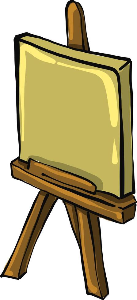 Old painting stand, illustration, vector on a white background.