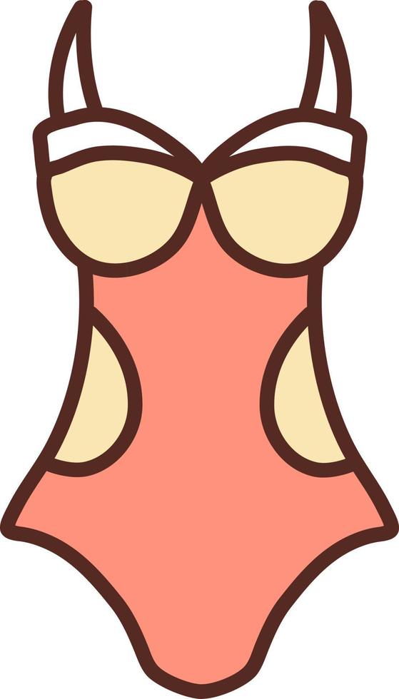 Woman swimsuit, illustration, vector on a white background.