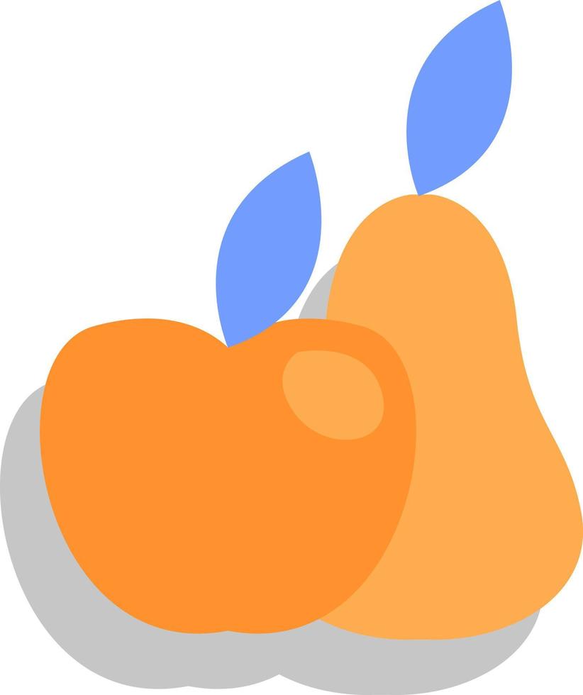 Dinner fruits, illustration, vector, on a white background. vector