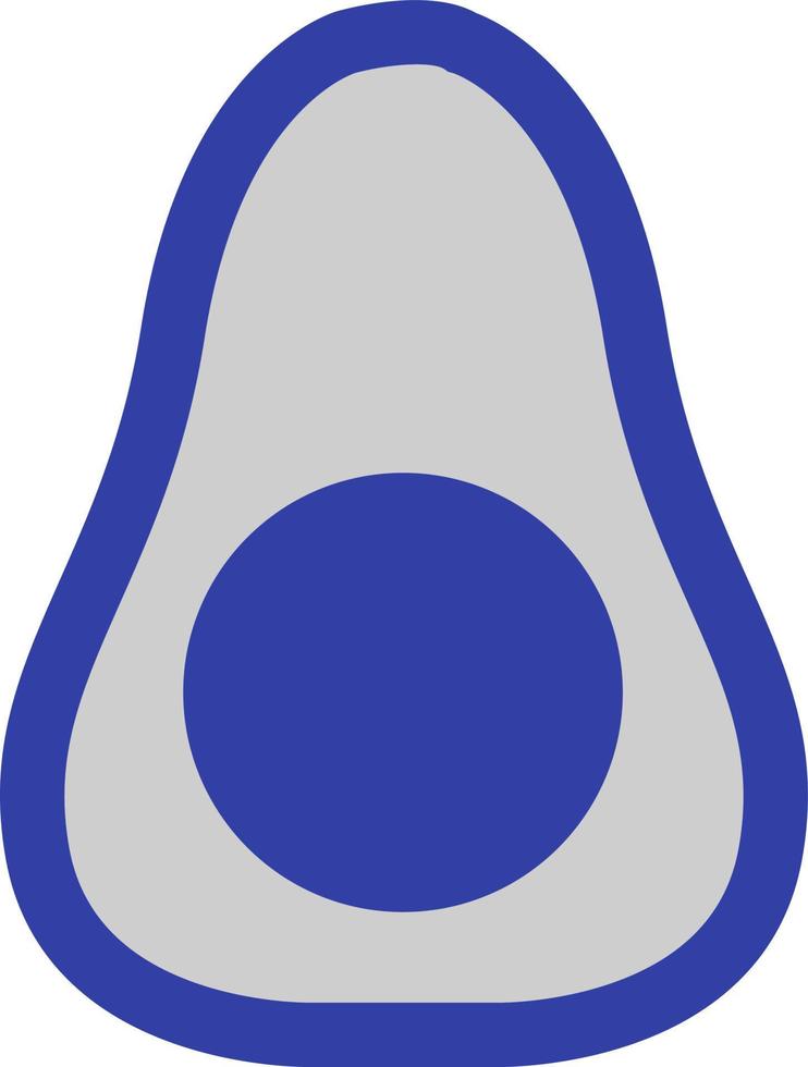 Blue avocado, illustration, vector, on a white background. vector