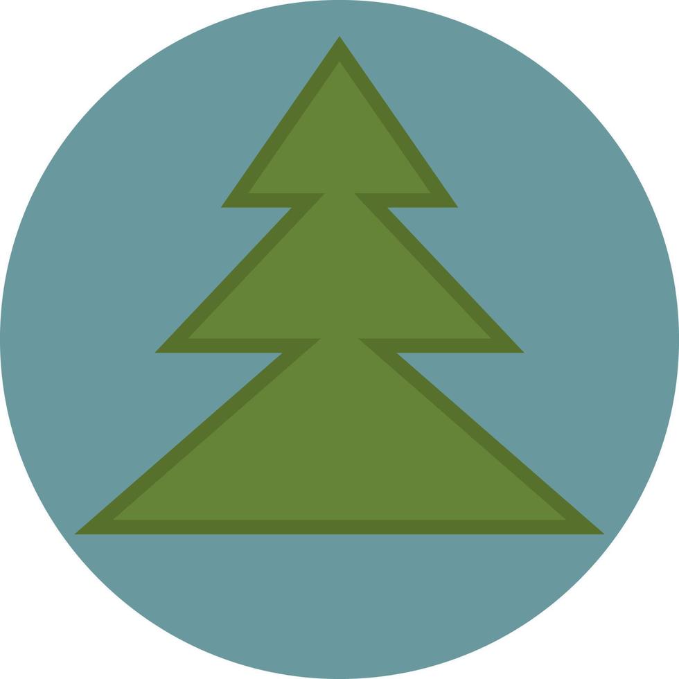 Christmas tree, illustration, vector on a white background.