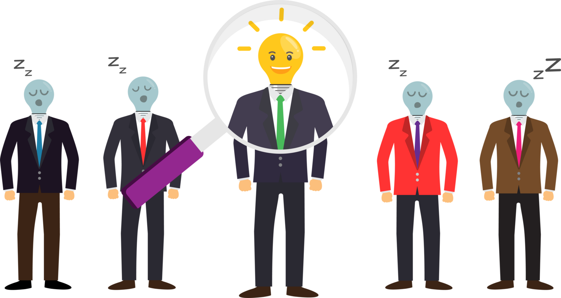 Businessmen having an idea Cropout png