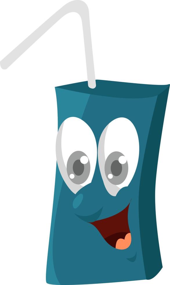 Happy juice, illustration, vector on white background